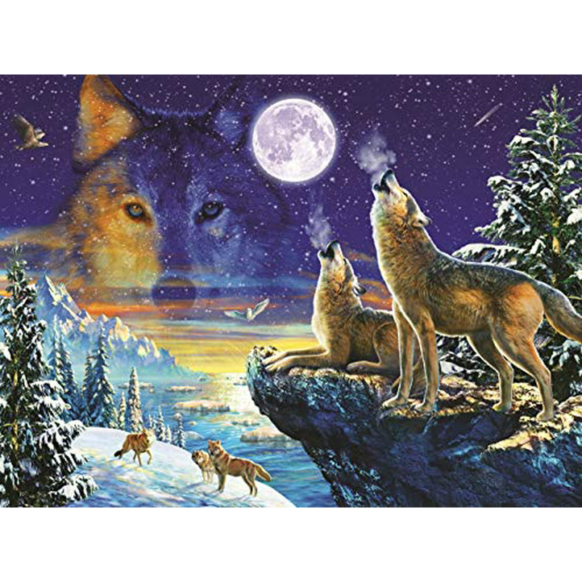 Howling Wolves 1000 pc Jigsaw Puzzle by SunsOut 